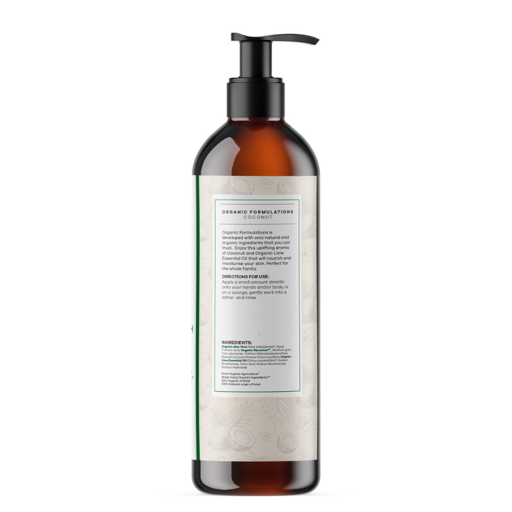 Organic Formulations Coconut Body Wash 500ml Organic Formulations UK