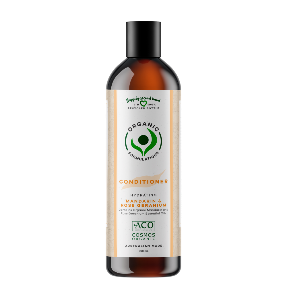 Bottle of Mandarin & Rose Geranium Conditioner