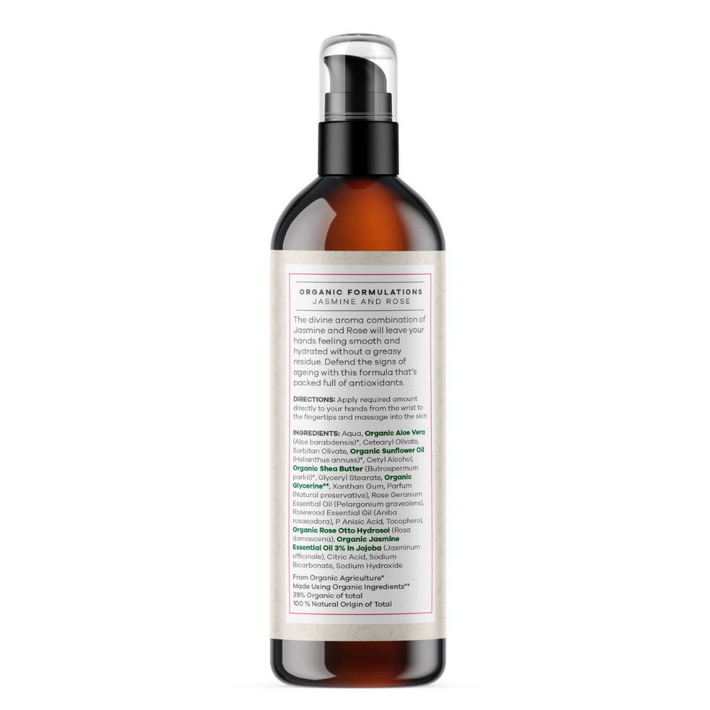 Organic Formulations Jasmine and Rose Hand Cream 